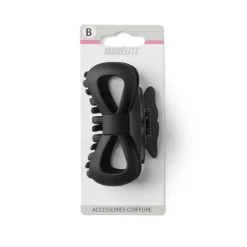 Pince cheveux crabe noir mat noeud L9cm