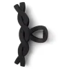 Pince cheveux crocodile noir mat effet torsadé L11cm