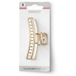 Pince cheveux doré brillant L8cm