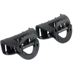 Pince crabe en plastique ajouré noir x2