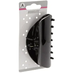 Pince crocodile noir brillant L.11 cm