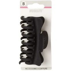 Pince crocodile noir mat L.9 cm