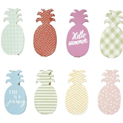 Pince déco motif tropical x 8