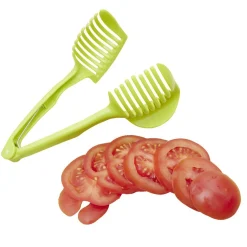 Pince découpe légumes plastique vert L18,5cm