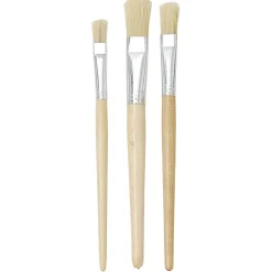 Pinceau à raccord x3 manche bois Taille 6/10/14
