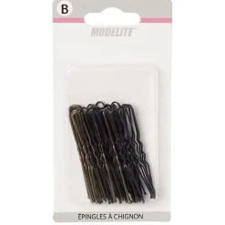 Épingle à chignon métal noir et brun x40