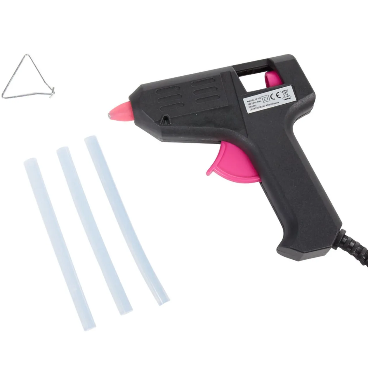 Pistolet à colle avec 3 bâtonnets de colle
