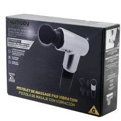 Pistolet de massage par vibration Homday Care sans fil blanc et noir