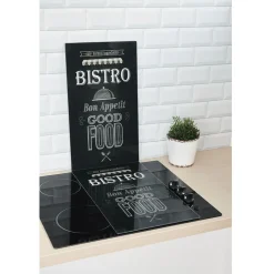 Planche à découper cache plaque en verre x2