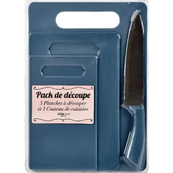 Planche à découper X 3 et couteau du chef inox