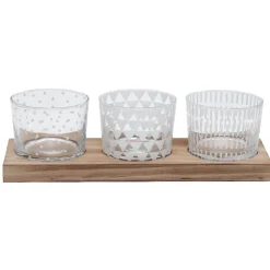 Planche bois apéritif avec 3 coupelles