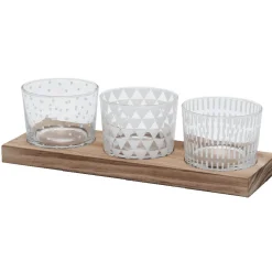 Planche bois apéritif avec 3 coupelles