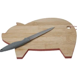 Planche en bambou forme cochon