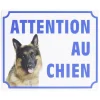 Plaque signalétique "Attention au chien" - 24x20 cm