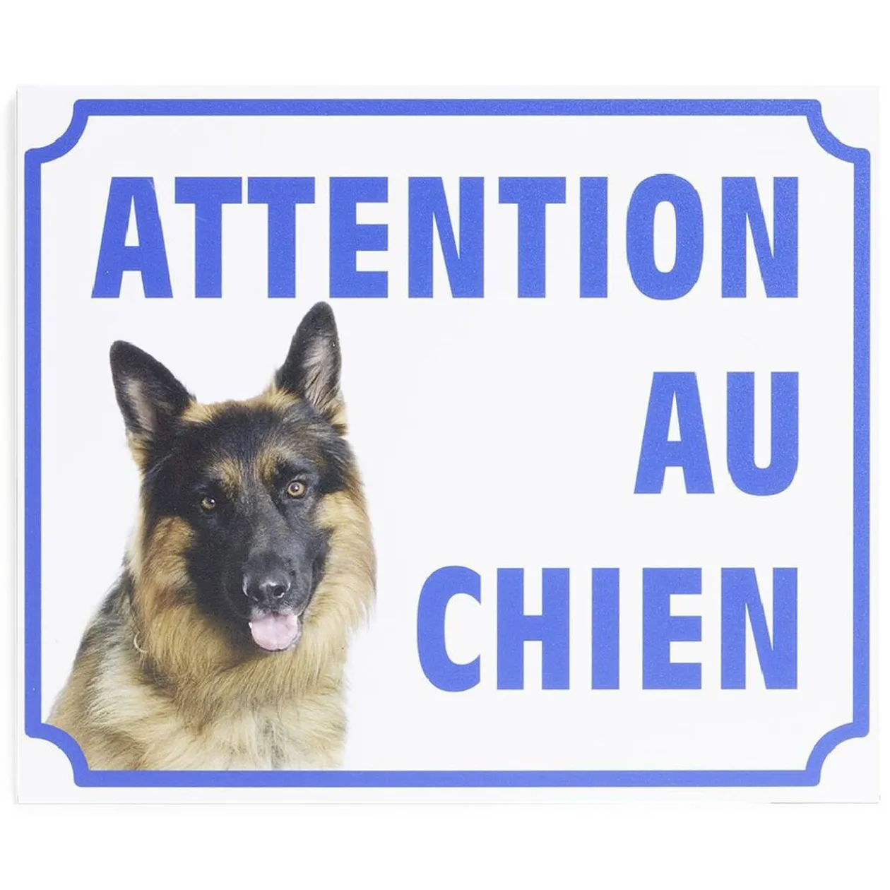 Plaque signalétique "Attention au chien" - 24x20 cm