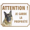 Plaque signalétique "Attention chien, je garde la propriété" - 24x20cm