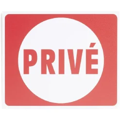 Plaque signalétique "Privé" - 24x20 cm