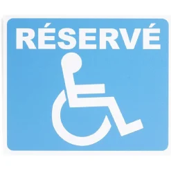 Plaque signalétique "Réservé, mobilité réduite" - 24x20 cm