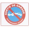 Plaque signalétique "Stationnement interdit, sortie de garage" 24x20cm