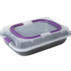 Plat à four et couvercle avec anses