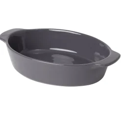 Plat à four ovale gris