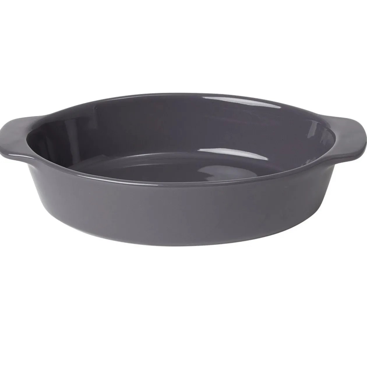 Plat à four ovale gris