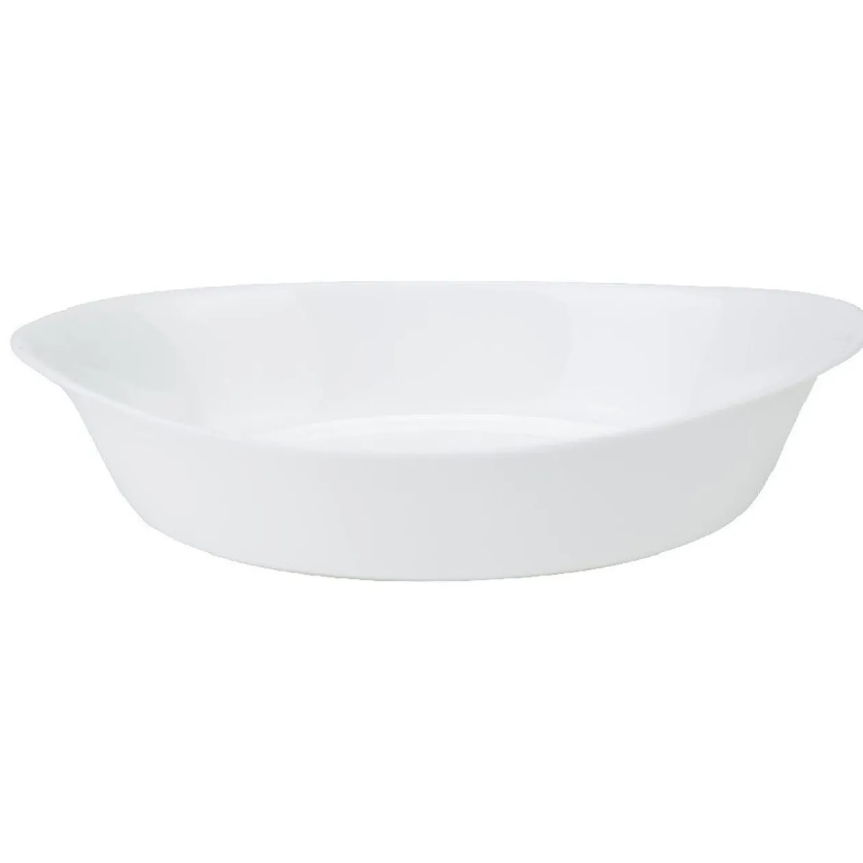 Plat à four ovale Luminarc verre blanc 25 cm