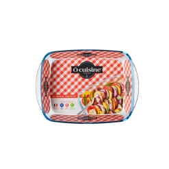 Plat à four rectangulaire verre transparent