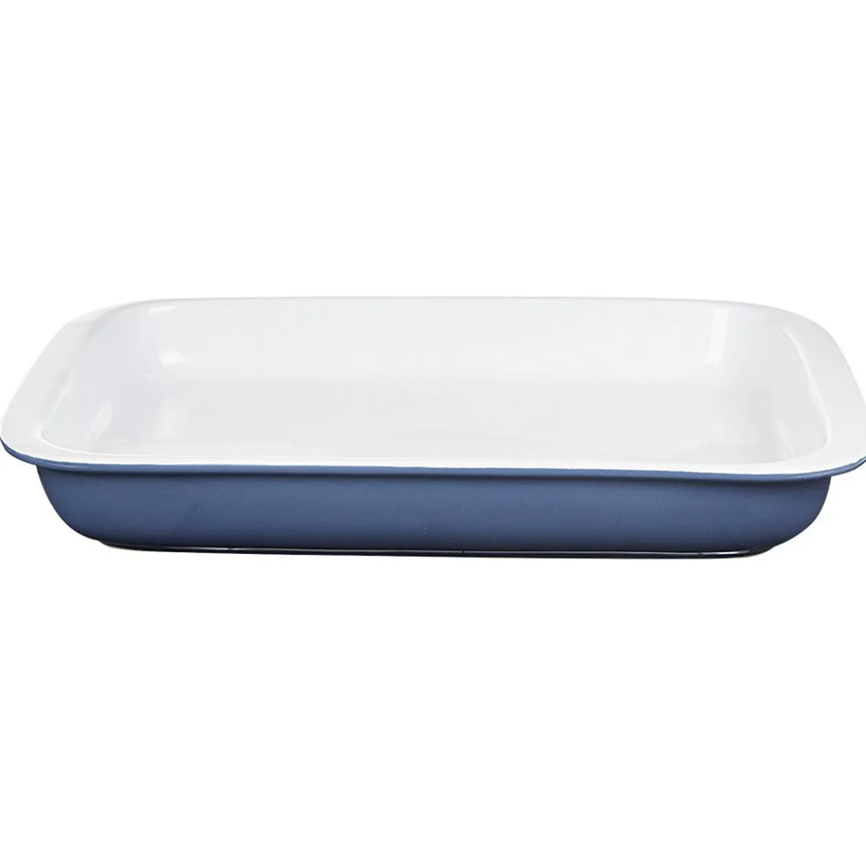 Plat à four rectangulaire bleu et blanc
