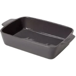 Plat à four rectangulaire avec poignées rouge et blanc