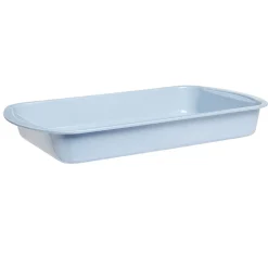 Plat à four rectangulaire en métal bleu