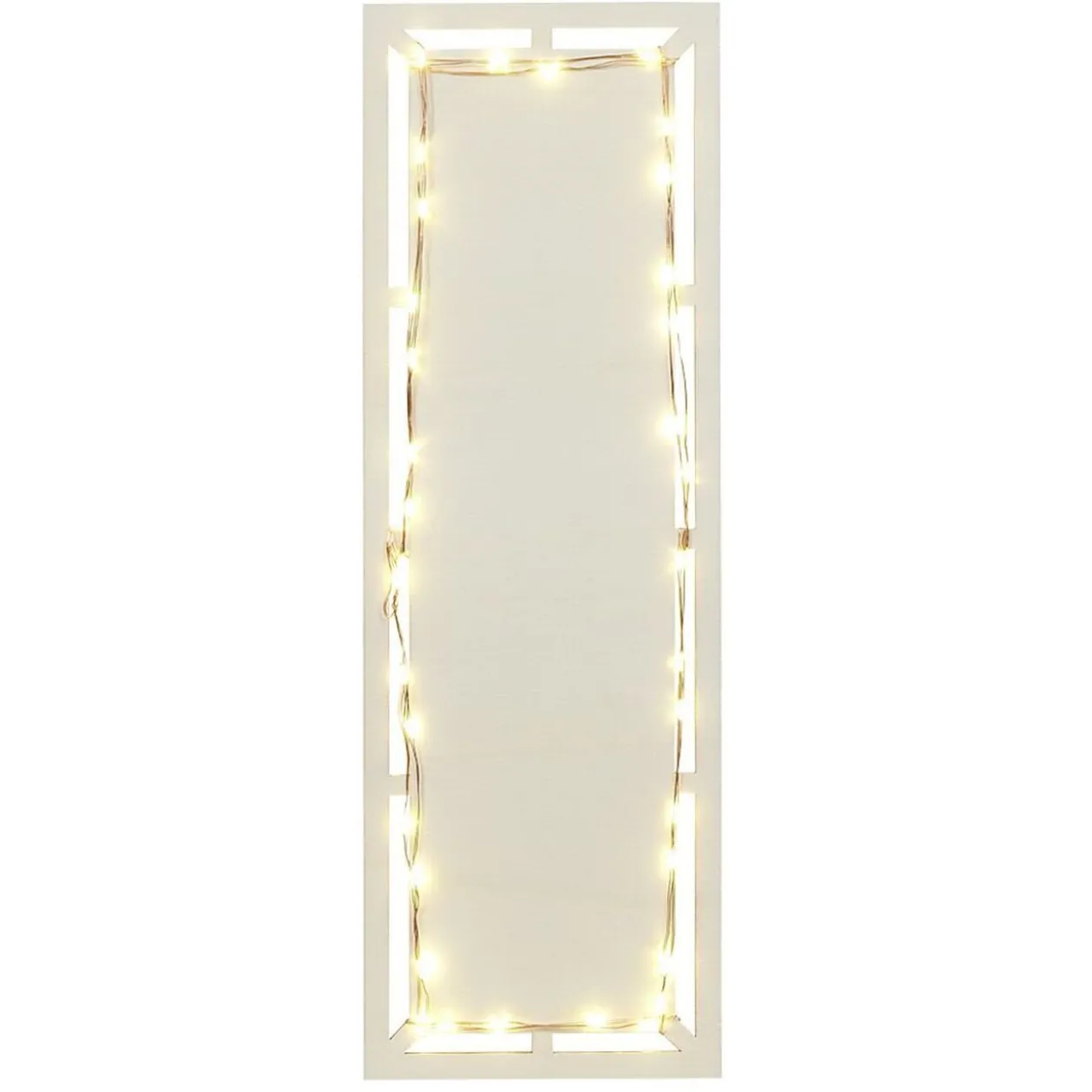 Plat de présentation à LED 30x12cm bois beige