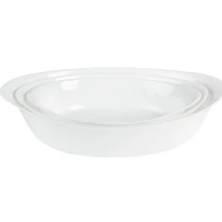 Plat four verre smart cuisine Luminarc blanc x 3