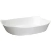 Plat rectangulaire en opale couleur blanc 38x28cm