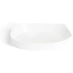 Plat rectangulaire 22x30cm Luminarc contour relief blanc