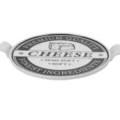 Plateau à fromage design noir et blanc