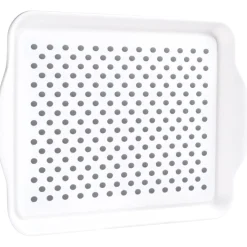 Plateau antidérapant blanc et gris