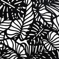 Plateau avec motif tropical ajouré et fond en verre