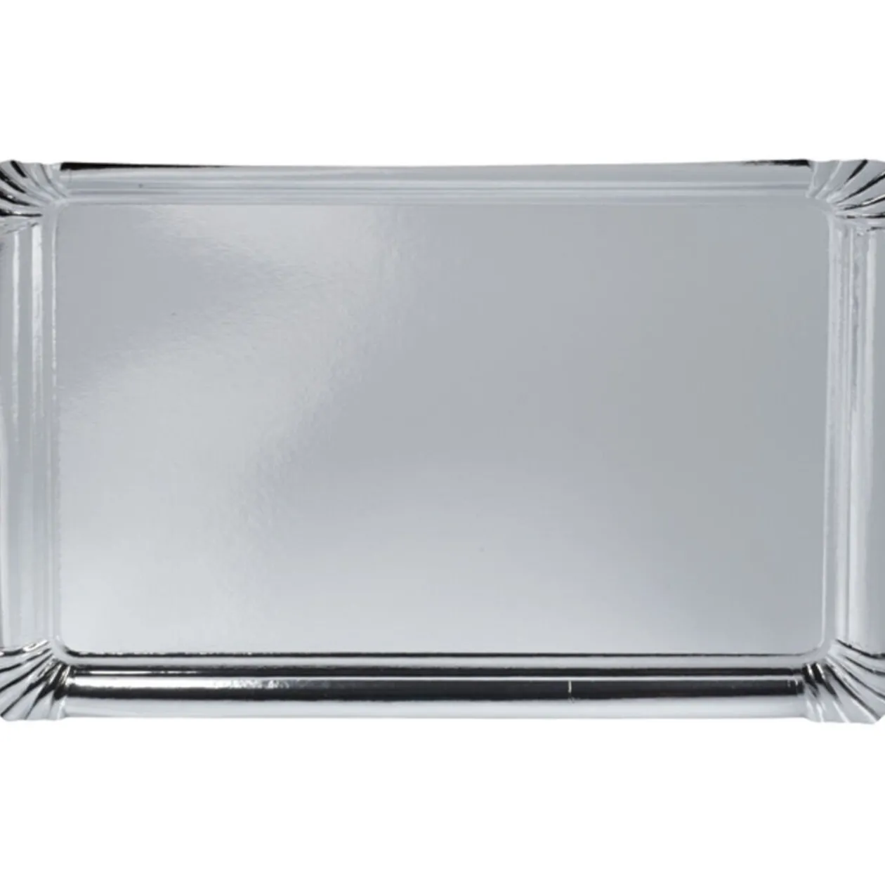 Plateau carton argenté x3