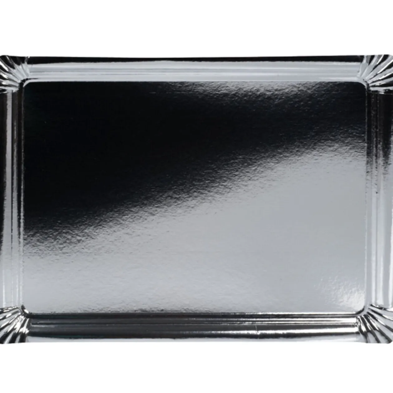 Plateau carton argenté x3