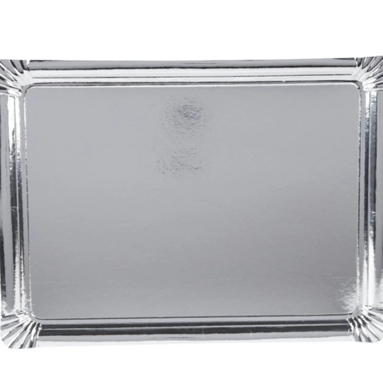 Plateau carton argenté x3