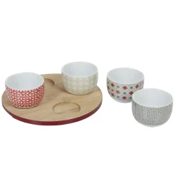 Plateau de service et bols carreaux de ciment 4 design