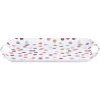 Plateau en plastique décor pois multicolore