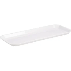 Plateau en plastique uni blanc