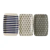 Plateau plastique rayé ou à pois 33x22xH1,5cm