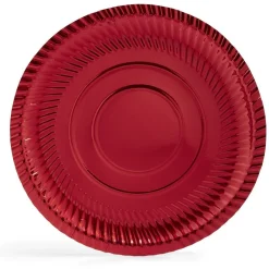 Plateau présentation carton rouge métallisé x3