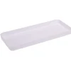Plateau rectangulaire blanc plastique 26x11xH2cm