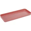 Plateau rectangulaire marron plastique 26x11xH2cm