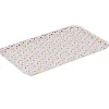 Plateau rectangulaire mélamine blanc motif pois multicolores