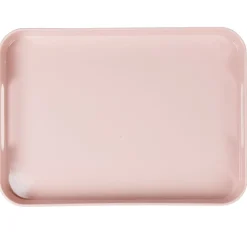 Plateau rectangulaire mélamine rose